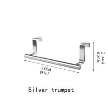1pc No-Drill Stainless Steel Cabinet Door Frame Towel Hanger,Bathroom Single Bar Towel Rack, Towel Holder