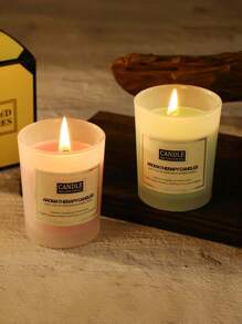 1 PIEZA Vela de vidrio aromática de color negro brillante, adecuada para restaurantes, hoteles, salas de estar, dormitorios. Conjunto romántico para la cena y decoración para bodas, velas para fiestas y decoración del hogar, velas sin humo ni olor para cenas a la luz de las velas, se puede usar como regalo, decoración del hogar, adecuado para Pascua, temporada de bodas, Día de San Valentín