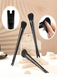 Dual-Ended Contour Makeup Brush, U-Shaped Nose Contour Brush, 2-In-1 Precise Dual-Headed Contour Brush, Perfect For Contouring, Sculpting, Highlighting, Blending, Innovative Bristle Makeup Brush, Suitable For Cream, Liquid, Bronzer, Blush, Setting Powder, And Concealer