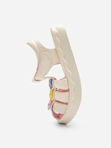 Balabala Girls' Roman-Style Soft Sole Sandals, Closed-Toe Beach Shoes