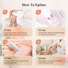 1pc Mini Portable Epilator USB Rechargeable Epilator For Women Hair Removal - Pink - View 9