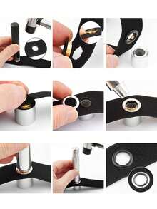 1 件带网眼设计的空心金属铆钉纽扣，DIY 服装配饰，帆布鞋，帽子，包包，标签，皮带 - 彩色 - 查看 7