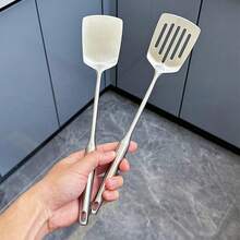 Stainless Steel Mini Cooking Spatula, Kitchen Cooking Utensil, Small Frying Pan Scraper, Wok Spatula - Silver - View 1
