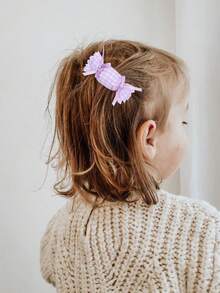 2pcs/Set Kids Colorful Plaid Candy Bow Hair Clips, Suitable For Children - Multicolor - View 6