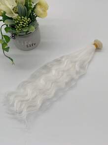 1pc SD/BJD Cotton Doll Wig, Handmade DIY Solid Color Wave 30cm Wig Extension, Doll Wig