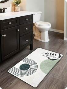 仿毛皮波西米亚风浴室地垫，柔软防滑吸水超细纤维浴室地垫，可机洗，适用于浴室、淋浴间、洗衣房、玄关、卧室、厨房、小屋，便携式门垫，浴室厨房装饰，厨房地毯 - 彩色 - 查看 6