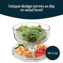 6-In-1 Cake Stand, 12-Inch Cake Plate, With Dome Cover, Multi-Purpose Dinner Plate And Dinner Plate, Can Hold Salad Bowl/Vegetable Platter/Punch Bowl/Dessert Platter/Chips Sauce, Transparent Material, Cake Display Stand And Cake Stand With Cover - Can Be Used As Cake Stand And Cake Cover - Clear - View 4