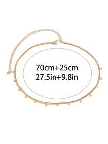 2pcs Sexy Bikini Waist Chain Simple Bikini Belly Chains Summer Body Chain Beach Body Accessories Jewelry For Women Girls Summer School Fall, Autumn, Halloween - Gold - View 5