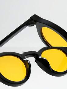 3 chiếc kính thời trang Unisex gọng tròn cổ điển, thích hợp cho việc lái xe, du lịch, giải trí, thể thao ngoài trời và sử dụng hàng ngày cho kỳ nghỉ bãi biển mùa hè, ngoài trời, du lịch - Bộ 3 món (đen-đen + đen-vàng + xám-xám) - Xem 4