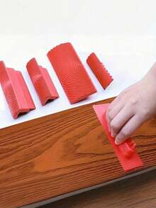 Wood Grain Effect Rubber Texture Paint Roller Brush - 1pc Artistic Wallpaper & Paint Finishing Tool For Paint Printing, Drawing - Multicolor - View 4