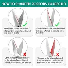 4-In-1 Knife Sharpener [4 Stage] With A Pair Of Cut-Resistant Glove, Original Premium Polish Blades, Best Kitchen Knife Sharpener Really Works For Fruit Knife And Steel Knives, Scissors - 淺灰色 - 查看 7