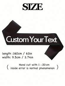 1条定制文字缎带，个性化标语绶带，定制生日绶带，可定制单身派对绶带，送给他的理想礼物，送给她的理想毕业礼物，服装配饰，万圣节特辑，送给男朋友，女朋友，家人，朋友 - 彩色 - 查看 9