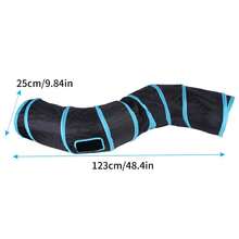 Đường hầm mèo cưng DIY Đường hầm mèo cầu vồng Ba kết nối Tương tác có thể gập lại Đồ chơi dạng ống có thể mang theo và lắp ráp ngoài trời di động - Nhiều màu - Xem 12