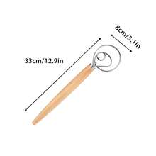 Customized Wooden Dough Whisk Personalized Custom Danish Bread Mixer Custom Engrave Name Sourdough Whisk Unique Baking Gift Bread Making Baking Lover Gift