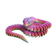 3D Printed Art Creative Snake And Surprise Egg Set With Joints - Colorful Home Office Decor, Perfect For Easter, Halloween And Thanksgiving Gifts | Eye Colors Come In A Variety Of Colors Birthday Graduation