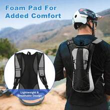 Water Backpack (Not Included Water Bladder), Hydration Backpack, Lightweight Hydration Pack For Hiking, Running, Biking, And Raves - Black - View 3