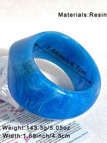 1 Stück neues asymmetrisches personalisiertes Harz Armband, modisch funkelnd, geeignet für tägliche Outfits von Frauen, Strand und Urlaub