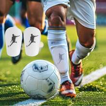 2 Pairs Of Mini Master Football Pattern Shin Guards, Thick And Durable Mini Soccer Shin Guards, Suitable For All Seasons, Adult Clip-On Leg Protection - Multicolor - View 8