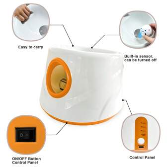 Automatische ballenwerper voor middelgrote tot grote honden, Interactieve ballenwerper voor honden, Mentale stimulatie voor hondenspeelgoed, Tennisbalmachine voor honden met 3 standaard tennisballen, Oplaadbaar en betrouwbaar, Hondenspeelgoed, Puppy's houden