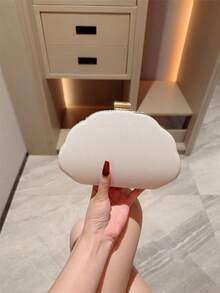 One Fashionable & Luxurious Jeweled Mini Evening Purse, Colorful Sequin Patchwork Evening Clutch Bag For Party, Celebration, Shiny Phone Wallet Makeup Bag, Multifunctional Women Accessory, Glittering Sequin Bag - White - View 7