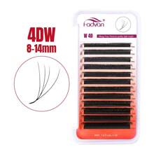 FADVAN FADVAN L/LU Curl 3D/4D/5D W Lashes 0.07 W Shape Eyelash Extensions 8-14mm Fox Eyes Natural Soft Professional Lash 12 Rows, Lash Tech Supplies