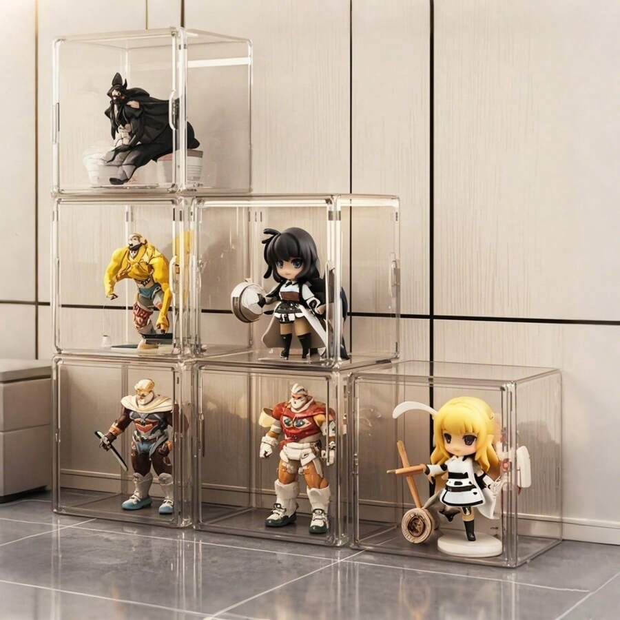 Lifevilion Clear Display Case Dustproof Storage Bins Containers Organizer Bag Show Box For Figures/Toys/Collectibles/Gundam/Car Model - Trong sáng - Xem 1
