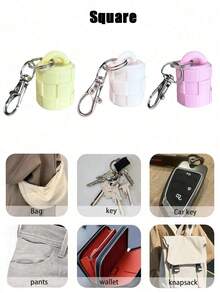 Lip Gloss Keychain Holder Lip Balm Key Chain Cap Portable Lipgloss Holder Compatible - View 7