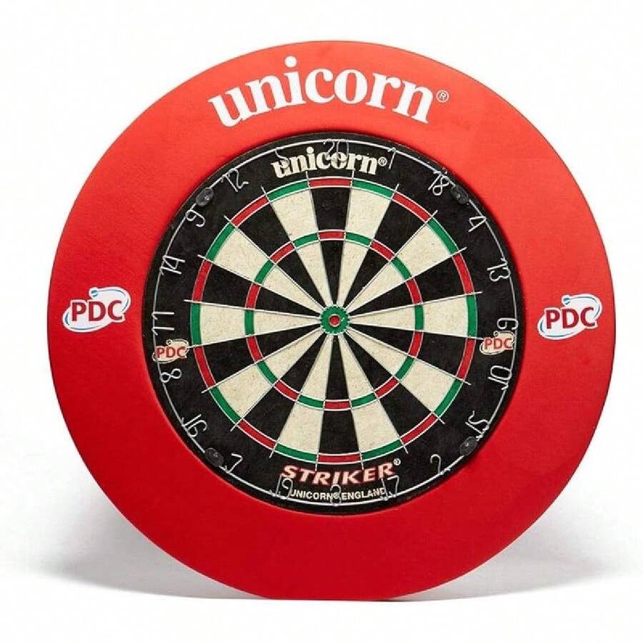 Striker Dartboard And Surround - Black/White/Red/Green - View 1