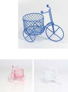 1pc Iron Tricycle Bicycle Ornaments Desktop Beauty Small Storage Rack Art Ornaments Iron Naked Car European Wedding Wedding Packaging Wedding Supplies Makeup Small Storage Decorative Ornaments Iron Naked Car Creative Candy Box Wedding European Wedding Candy Box Creative Wedding Gift Ornaments