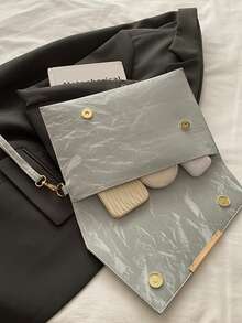 Small Envelope Design Fashion Women Bag - Silver - View 7