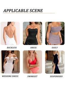 1 Par de Enchimentos de Sutiã de Silicone Reutilizáveis - Almofadas Push-Up Invisíveis para Roupas de Banho e Lingerie, Realçadores Macios e Grossos para Elevação Natural do Busto, Ideal para Biquínis, Vestidos e Looks com Alças