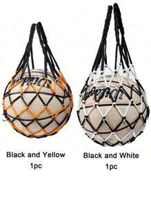 1pc Basketball Net Bag, Nylon Volleyball Football Mesh Storage Bag, Portable Sports Ball Holder, Hanging Carry Bag For Single Ball, Perfect For Sporting Goods & Mesh Bag Accessories, Football Games For Travel Storage Bag, Multifunctional Use(Multiple Colors Available),Boho Vibes