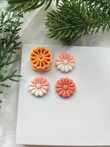2 Stücke Mond & Blume Weichton Formset, hochpräziser Schneidformensatz für handgemachte Geschenke, Haarspangen, Schmuck, Anhänger, Tonformwerkzeuge, DIY kreative dekorative Ohrringe, Broschen, Töpferei