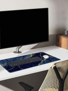 Gaming Large Desk Pad Mouse Pad For Keyboard With Anti-Slip Rubber Base, Extended Mouse Pad XL Keyboard Pad Mouse Mat, Trellis Design