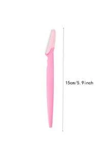 3 PEÇAS Modelador de Sobrancelha Rosa, Barbeador Portátil, Tesoura Modeladora de Sobrancelhas, Cortador, Lâmina para Modelagem de Rosto Feminino, Removedor de Pelos, Ferramenta de Maquiagem
