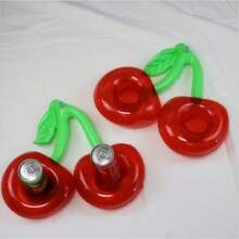 1pc Cherry Design Inflatable Drink Holder Cup Holder For Swimming Pool - Multicolor - View 5