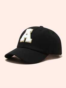 1PC Children Black 26 Letter Baseball Cap Gold Thread Embroidery Craft R Letter Design Style Kpop Fashion Snapback Cap Girls Boys Sun Hats - Black - View 41