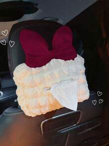 1 件装汽车纸巾盒蝴蝶结汽车纸巾盒汽车内饰用品 - 均碼 - 查看 8