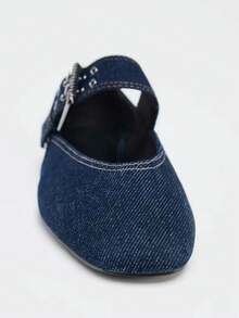 2025秋季2024春夏新款欧美方头一脚蹬平底鞋百搭女式软皮奶奶鞋