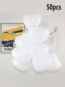 30 个白色心形乳胶气球适用于情人节、生日、婚礼、周年纪念、主题派对、订婚、家居和派对装饰最佳礼物派对礼物房间装饰新娘