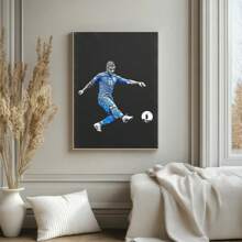 Set Of 1/3 Pcs Soccer Player Pop Wall Arts Soccer Star Posters Sports Printmaking Canvas Posters Printing Modern Stadium Living Room Bedroom Home Decoration Unframed-Style, Wall Art With Frame