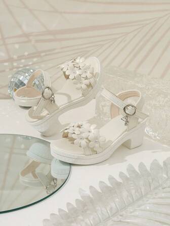 New Summer Princess Sandals, School Shoes For Little Girls, Children High Heel Sandals