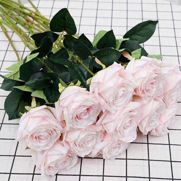 1/2/3/5 Stück künstliche Rosen, Hochzeitsdekoration Gefälschte Rosenblumen Bouquet, Plastikblumen für Liebende, Paare, Ältere, Geschenk