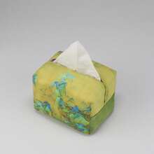 1pc Traditional Chinese Style Fabric Paper Towel Holder - Multicolor - View 1