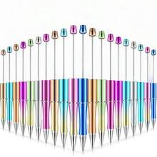 20 件套流行 UV 涂层闪光串珠圆珠笔手工材料 DIY 用品