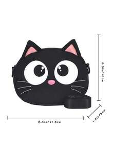1 New Crossbody Bag Four Kittens Crossbody Bag, Zipper Closure, Adjustable Shoulder Strap, Suitable For School, Travel, Can Easily Hold Daily Necessities, Multifunctional Items, Fashion Darling, Suitable For All Styles And Occasions, Style Adaptability Is Very Strong