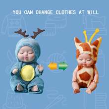 Minions 6 Pieces Of 4-Inch Mini Reborn Angel Set, Realistic Angels With Cute Animal Costumes, Men's And Women's Birthday Christmas Gifts