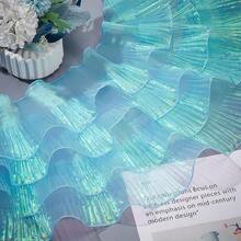 MAGICALCUTDIE 6 Yards Laser Polyester Pleated Lace Trim Ruffled Lace Ribbon For Garment Accessories Cyan 5-1/2~5-7/8 Inch(140~150mm) - Nhiều màu - Xem 6