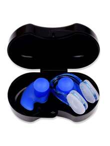 Precision Silicone Nose Clip For Swimming And Diving - Anti-Choking, Firm Fit, Black - 1 Box, Sports Training, No Falling Off, Nose Congestion, Beach Essentials, Beach Accessories, Pool Float