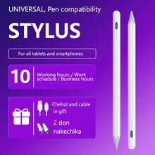 قلم لمس، امتصاص مغناطيسي للتخزين، شحن سريع، كتابة سلسة، متوافق مع آيباد 6/7/8/9/10/11/12، آيباد إير/ميني/برو (2018-2024)، قلم رصاص سعوي للمكتب والدراسة